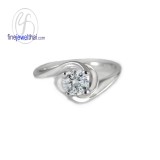 แหวนทองคำขาว แหวนเพชร  แหวนแต่งงาน แหวนหมั้น - R1288DWG